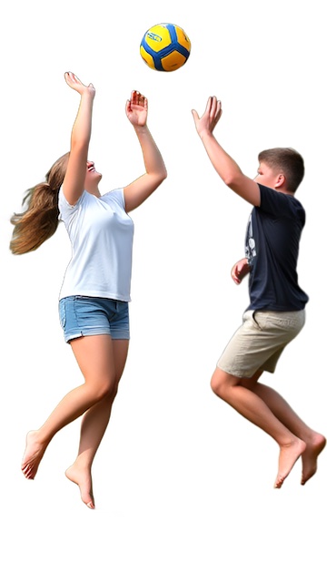 Beachkorfbalspelers