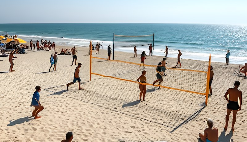 Beachsport op het strand